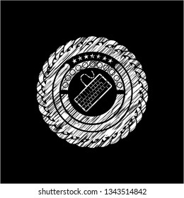 keyboard icon drawn with chalkboard texture