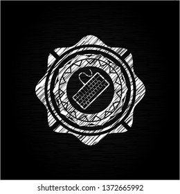 keyboard icon drawn on a chalkboard