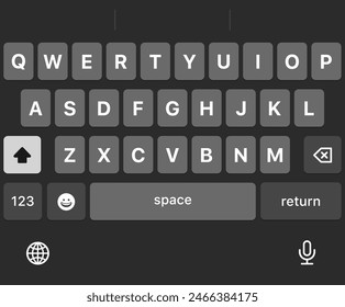 Keyboard icon. Editorial keyboard on your phone. Flat Style. Vector illustration