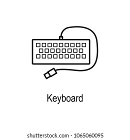 Keyboard icon. Element of computer part for mobile concept and web apps. Thin line  icon for website design and development, app development. Premium icon on white background