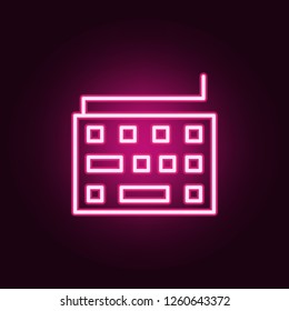 keyboard icon. Elements of web in neon style icons. Simple icon for websites, web design, mobile app, info graphics