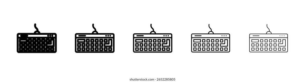 Icono de teclado lleno de concepto de signo plano para el Diseño web.