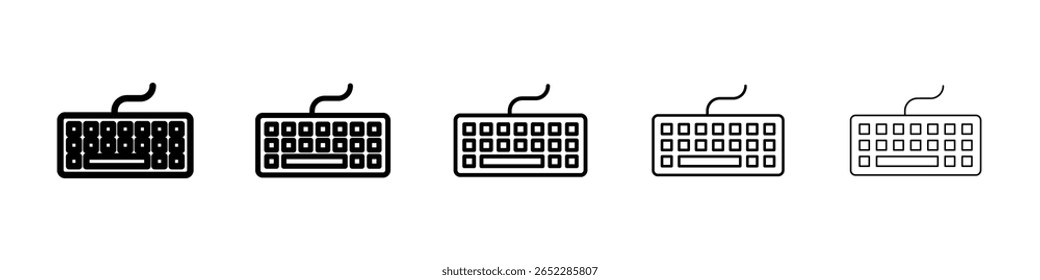 Icono de teclado lleno de concepto de signo plano para el Diseño web.
