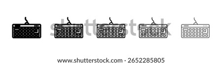 Keyboard icon filled flat sign concept for web design.