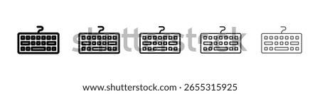 Keyboard icon filled flat sign concept for web design.