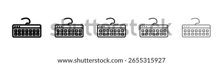 Keyboard icon filled flat sign concept for web design.