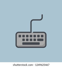 Keyboard Icon Filled Outline Style