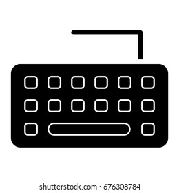 keyboard icon flat black