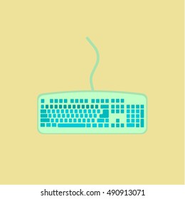 keyboard icon, flat design