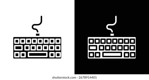 Flaches Tastatursymbol. EPS 10