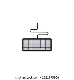 Keyboard icon flat design vector illustration