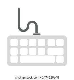 keyboard icon. flat illustration of keyboard vector icon. keyboard sign symbol