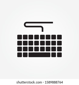 Keyboard icon flat. Illustration Vector