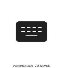 Keyboard icon Flat line illustration