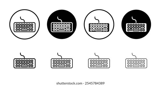 Flachzeilensymbolsatz für Tastatursymbol.