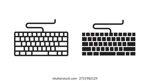 Ícone de teclado ícone simples plano. Versão linear - stock vetor.