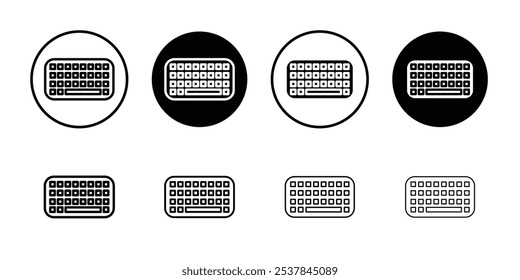 Icono de teclado Conjunto de contorno simple plano