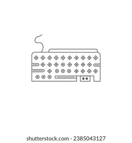 Design-Vorlage für das Design von Keyboard-Symbolen im flachen Stil. Vektorelement kann für mobile Geräte, Computer verwendet werden.
