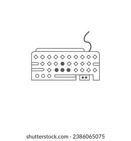 Keyboard icon flat style technology design. Vector element can be use for mobile device, computer.