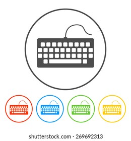 keyboard icon. Flat vector illustration EPS 10