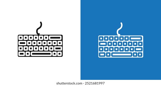 Ícone de teclado Vetor plano definir contorno