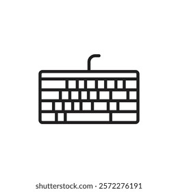 Keyboard icon Flat vector set outline