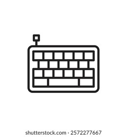 Keyboard icon Flat vector set outline