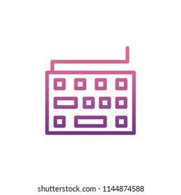keyboard icon in gradient style on white background