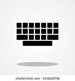 Keyboard Icon with Gray Shadow