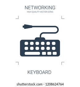 keyboard icon. high quality filled keyboard icon on white background. from networking collection flat trendy vector keyboard symbol. use for web and mobile
