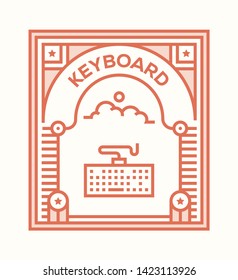 KEYBOARD ICON AND ILLUSTRATION CONCEPT