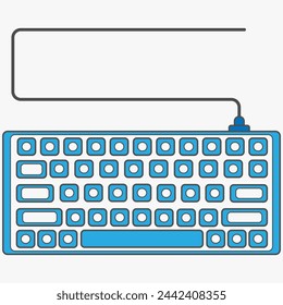 Keyboard icon, illustration of a keyboard, vector illustration. 