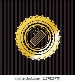 keyboard icon inside shiny emblem
