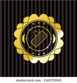 keyboard icon inside shiny emblem
