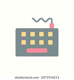 icono de teclado, conjunto de iconos de interfaz de usuario plana aislada