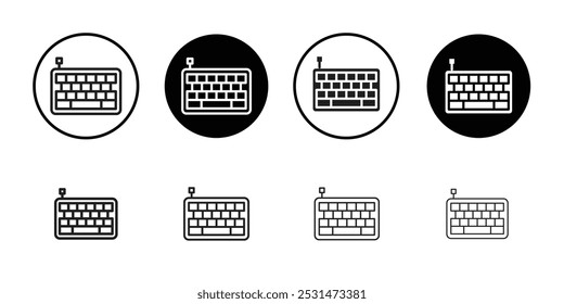 Keyboard icon Isolated flat vector in outline
