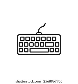 Keyboard icon Isolated flat vector in outline