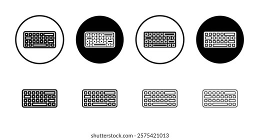 Keyboard icon Isolated flat vector in outline