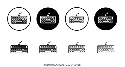 Keyboard icon Isolated flat vector in outline