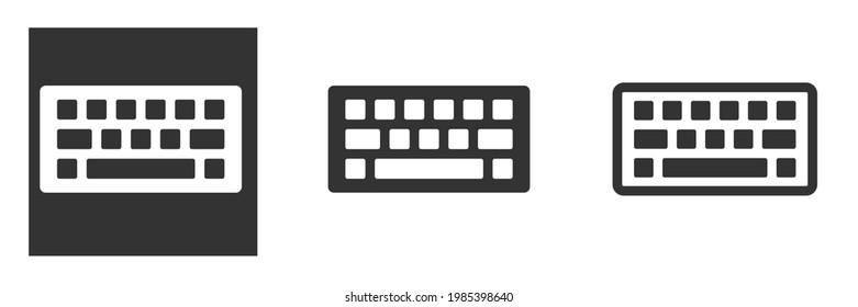 Keyboard icon isolated on background. Symbol and sign of print, computer and typing. Vector illustration.