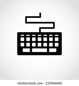 Keyboard Icon Isolated on White Background