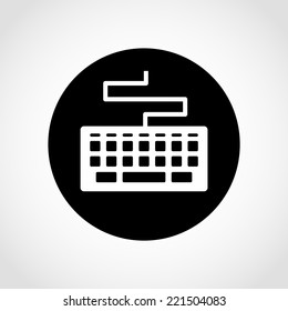Keyboard Icon Isolated on White Background