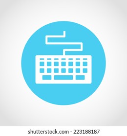 Keyboard Icon Isolated on White Background