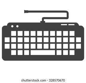 Keyboard Icon Isolated on White