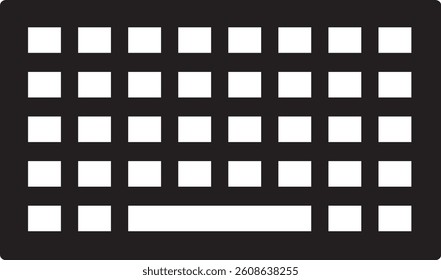 keyboard icon isolated vector illustration