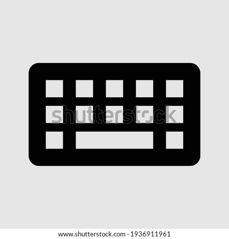 keyboard icon isolated vector illustration