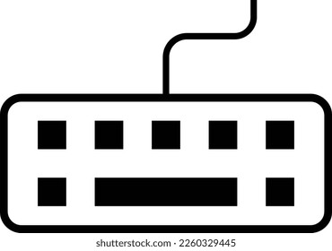 El icono del teclado. Teclado y entrada, mecanografía, símbolo de comunicación. Ilustración plana. botón