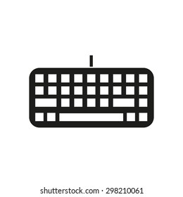 The keyboard icon. Keypad and input, typing, communication symbol. Flat Vector illustration. Button