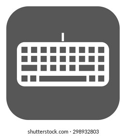 The keyboard icon. Keypad and input, typing, communication symbol. Flat Vector illustration. Button