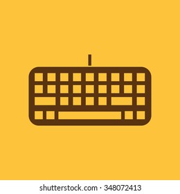 The keyboard icon. Keypad and input, typing, communication symbol. Flat Vector illustration. Button